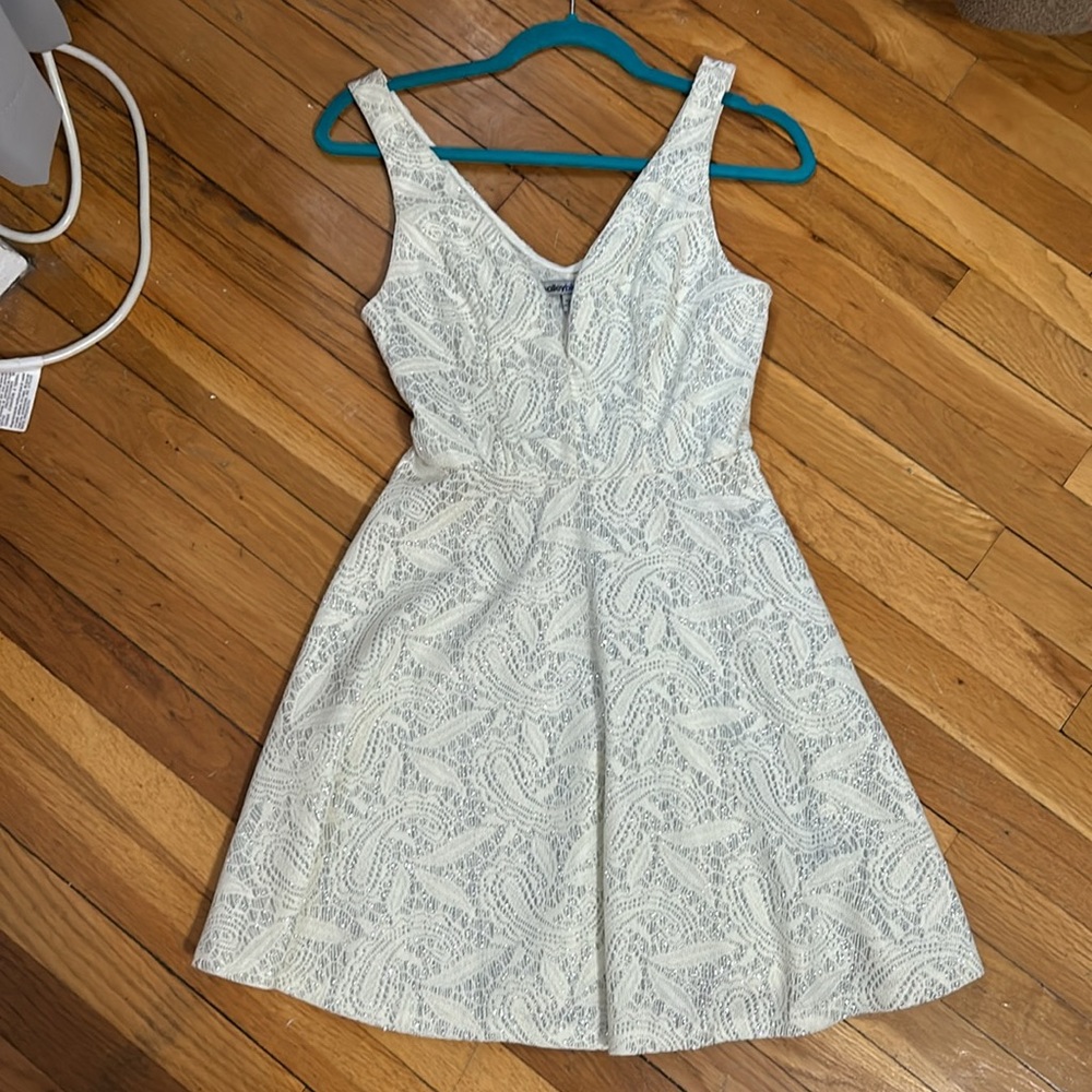 White sparkly dress
